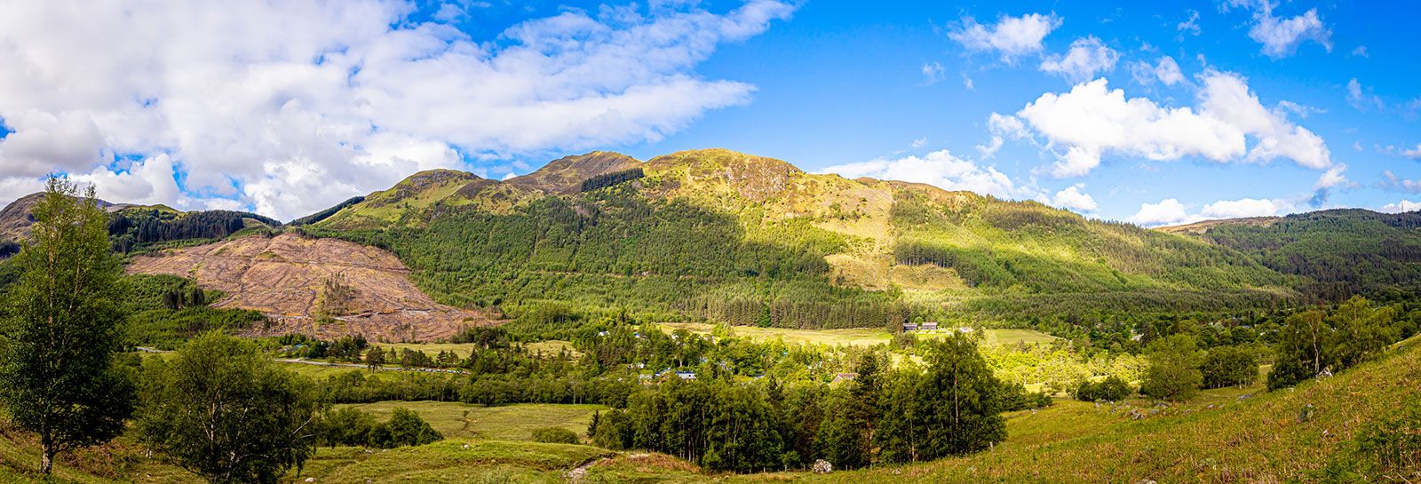 Rural landscape with few buildings banner image