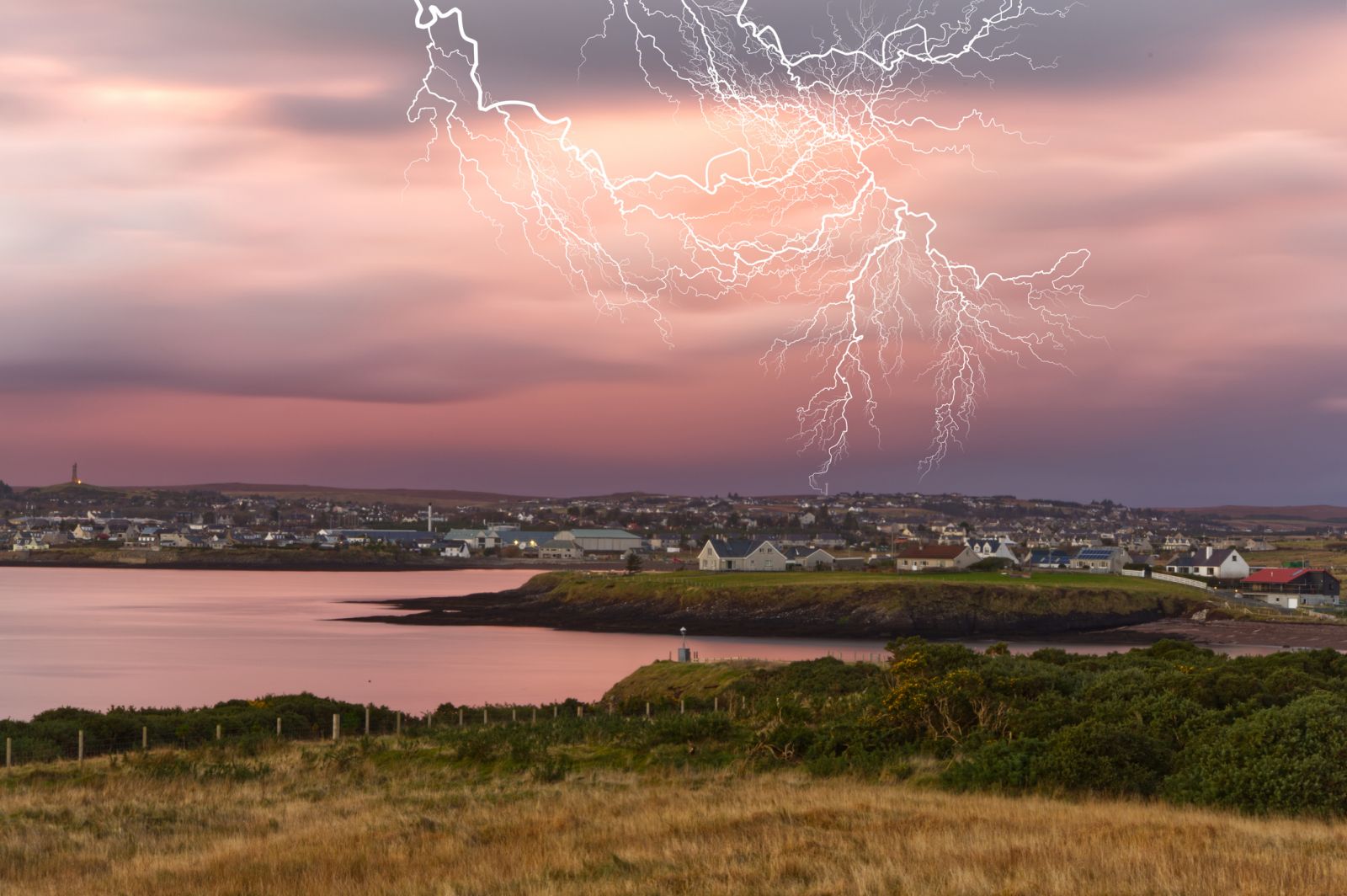 Lightining storm in the skies above rural Perthshire banner image